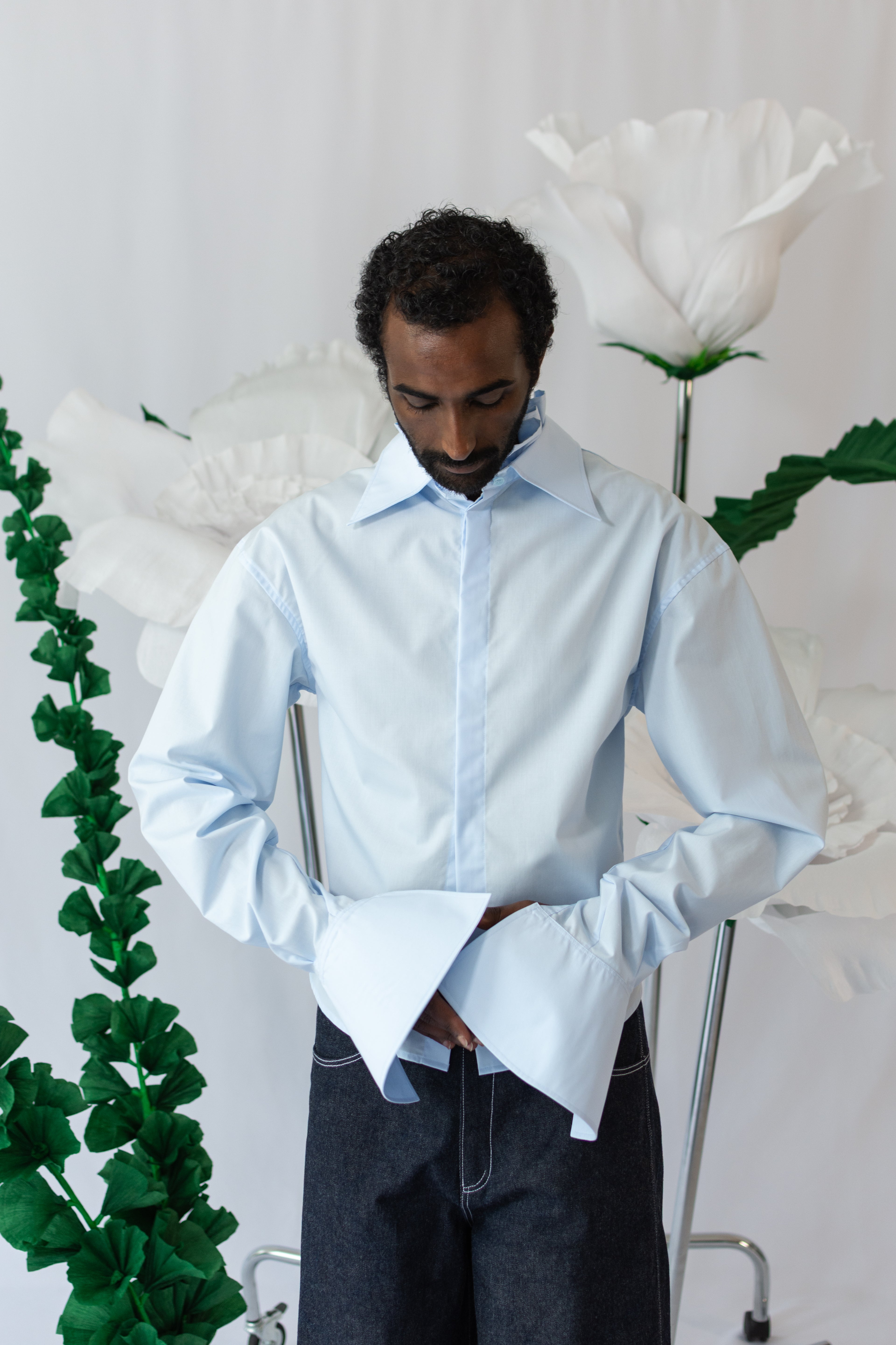 BABYBLUE RUFFLE SHIRT