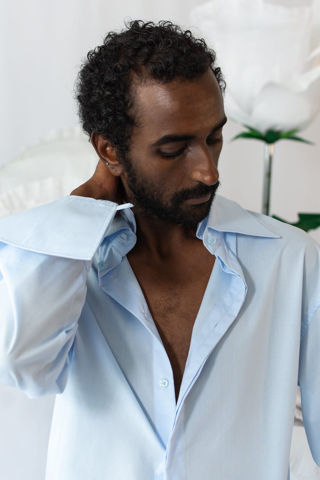 BABYBLUE RUFFLE SHIRT