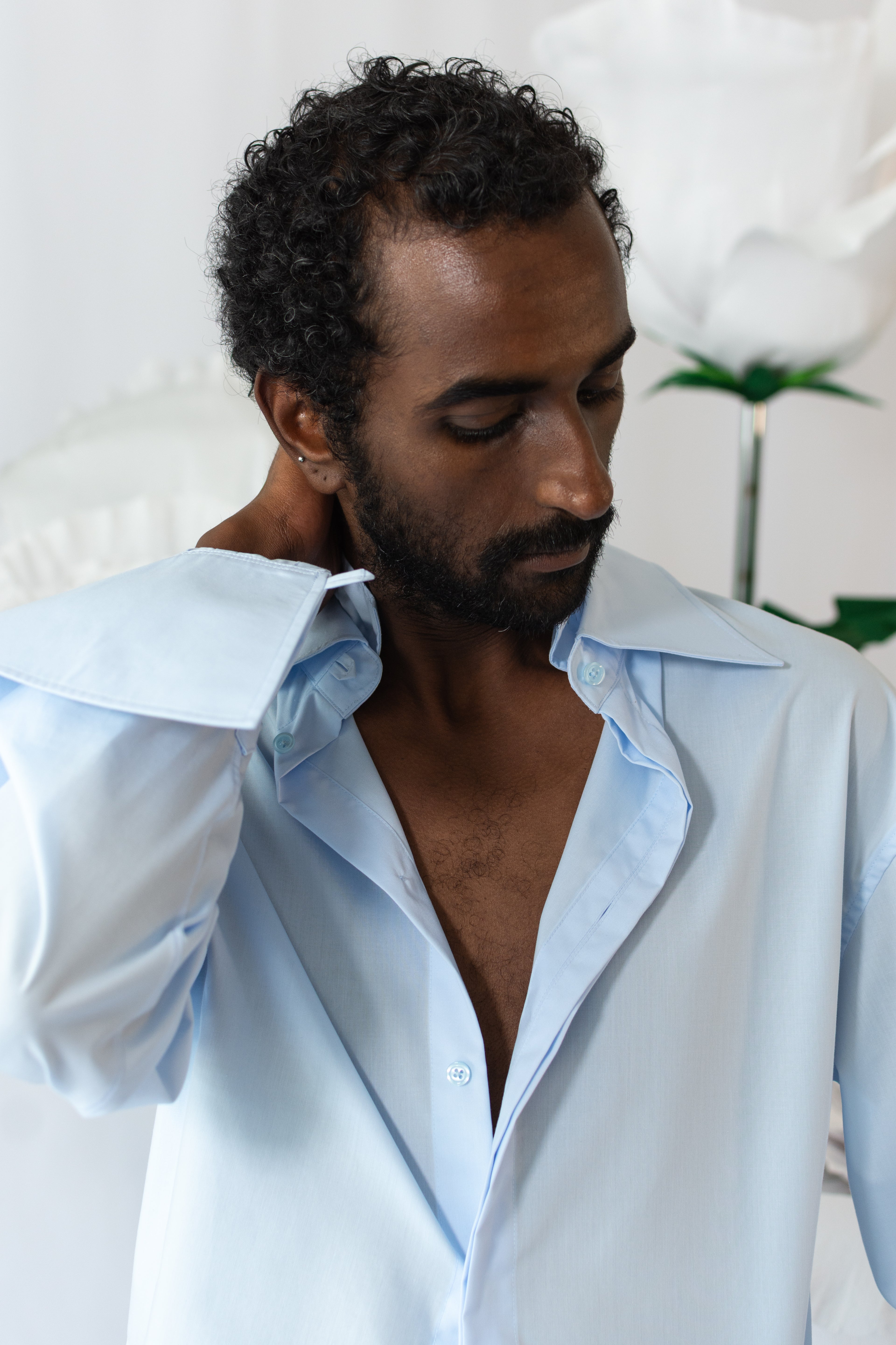 BABYBLUE RUFFLE SHIRT