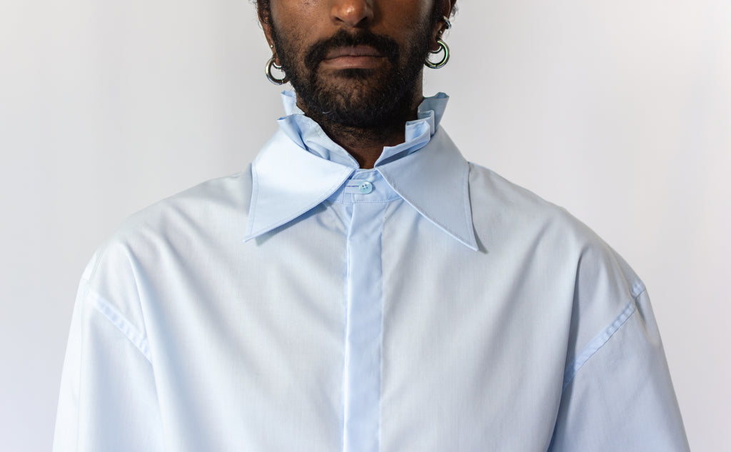 BABYBLUE RUFFLE SHIRT
