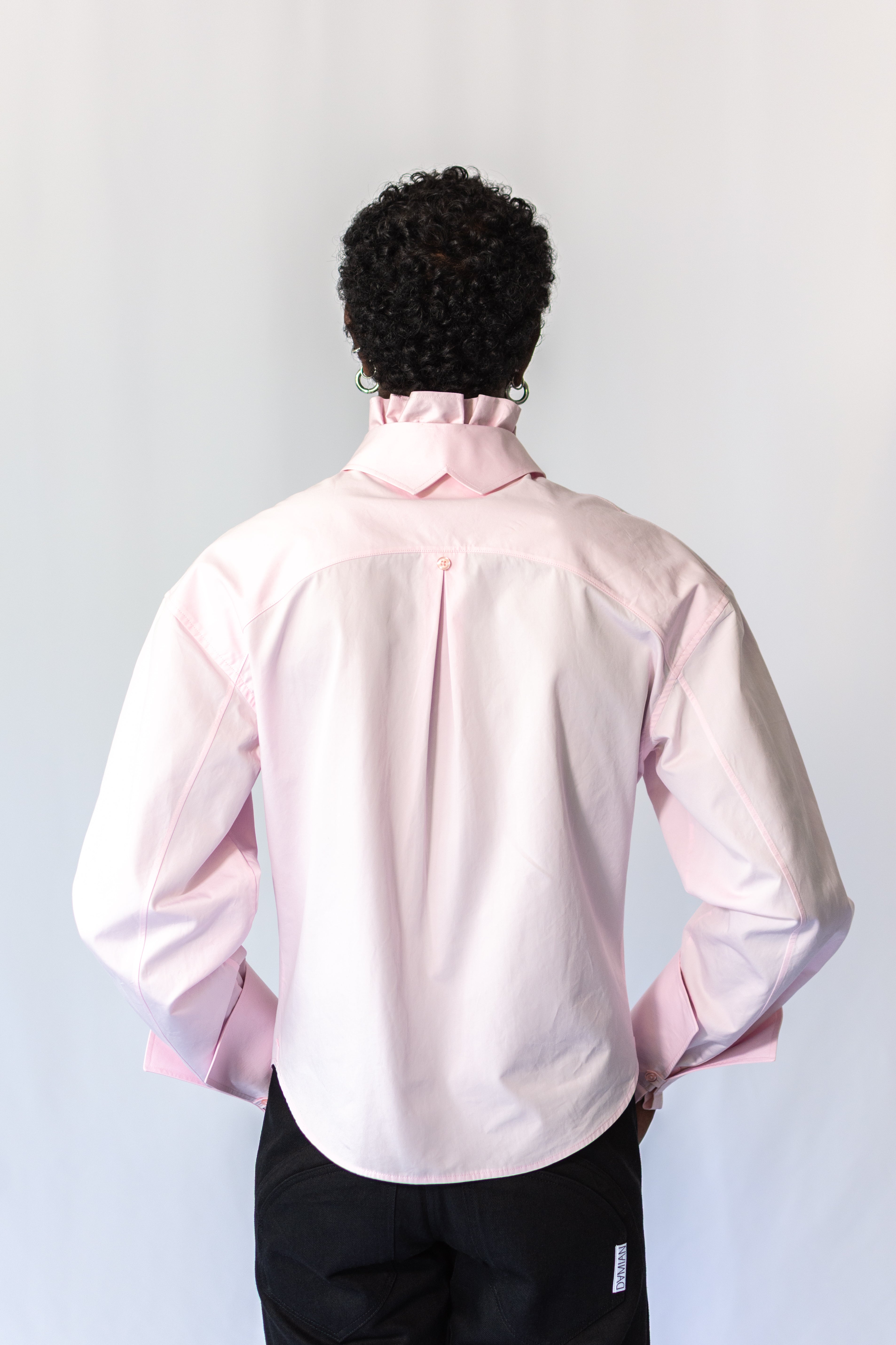 PINK RUFFLE SHIRT