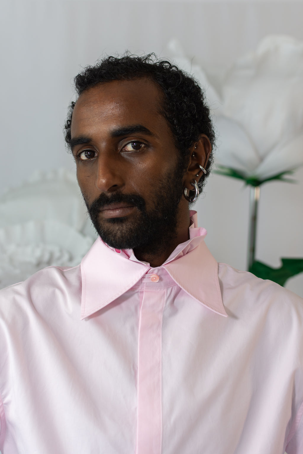 PINK RUFFLE SHIRT
