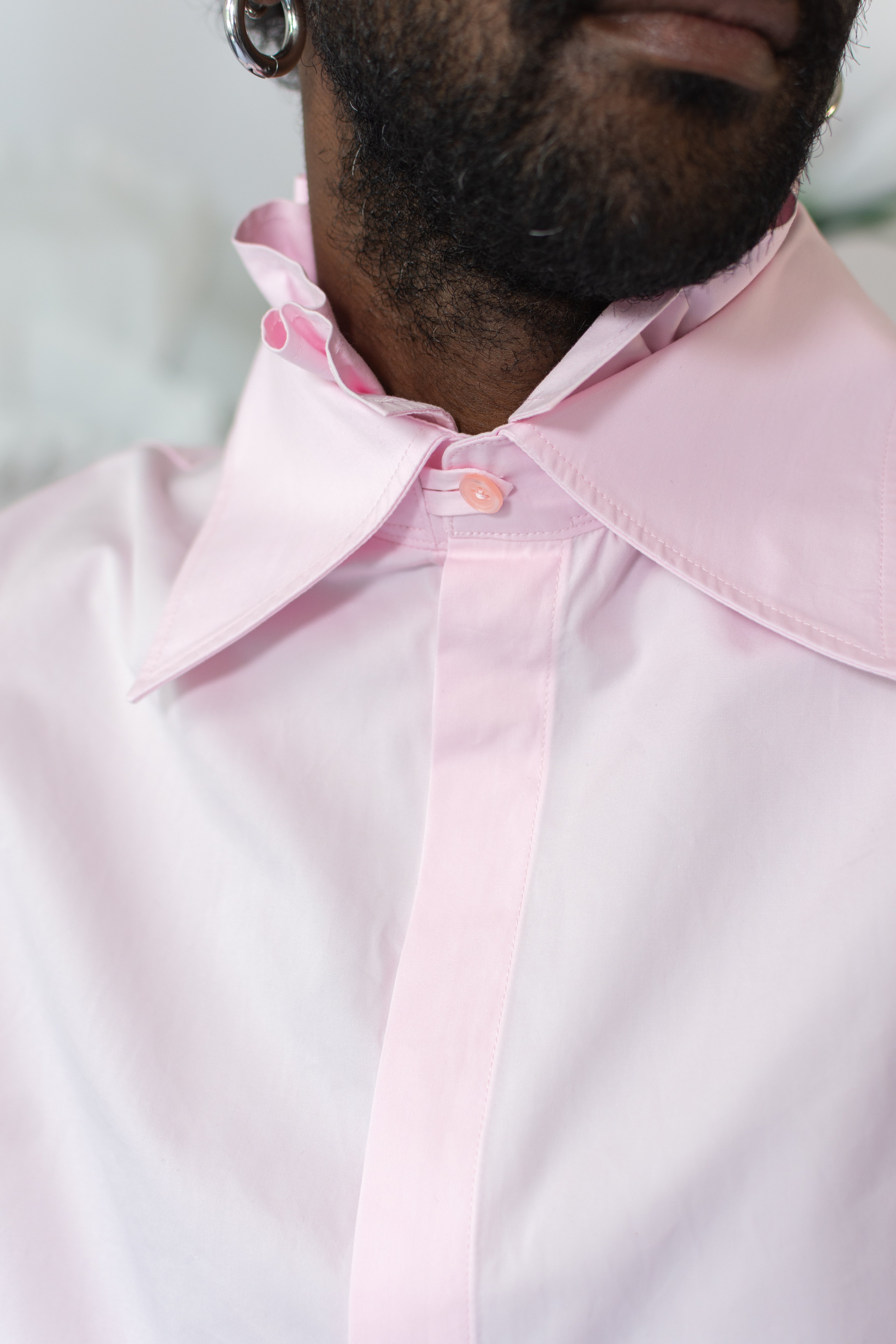 PINK RUFFLE SHIRT