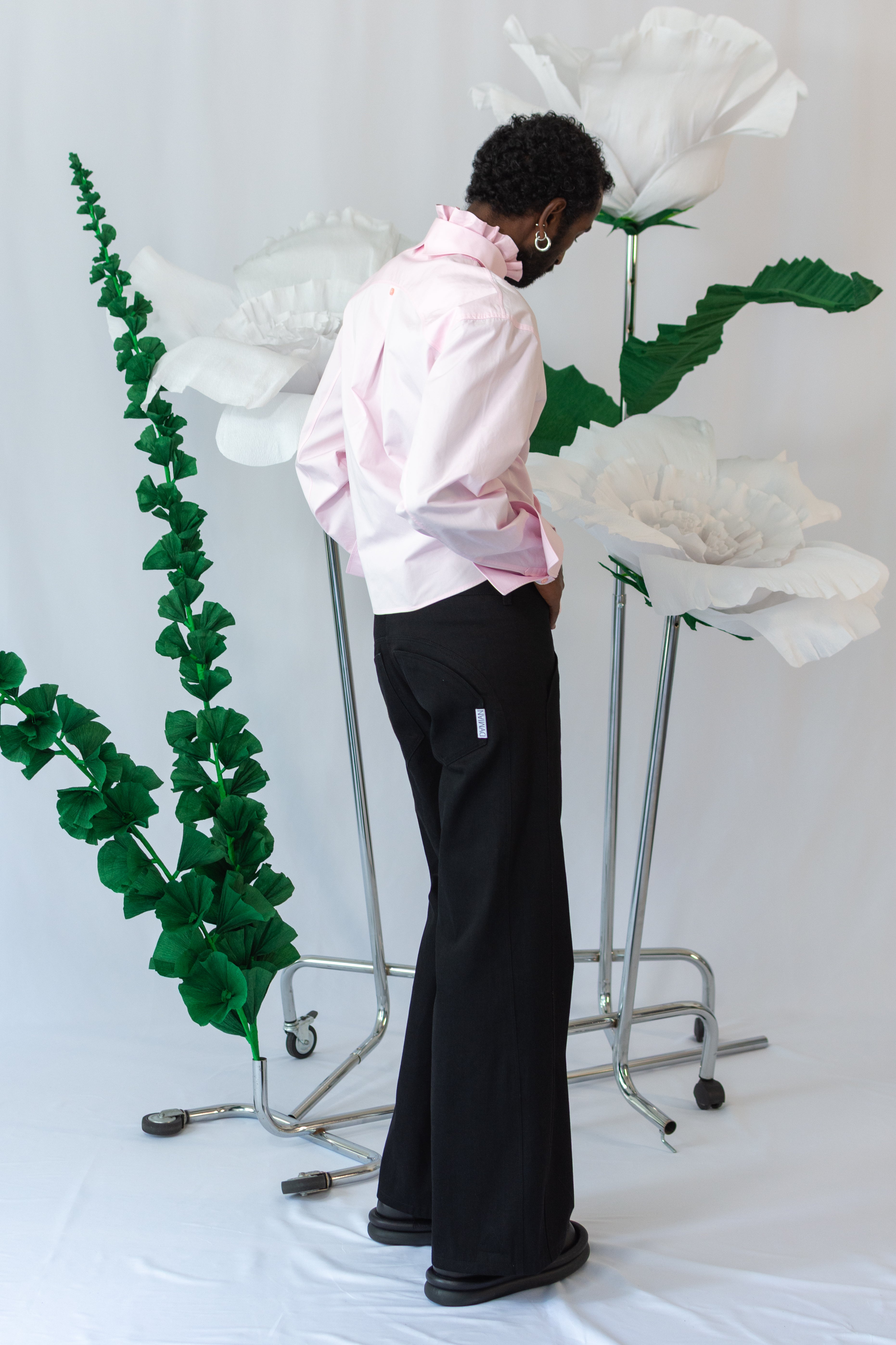 PINK RUFFLE SHIRT